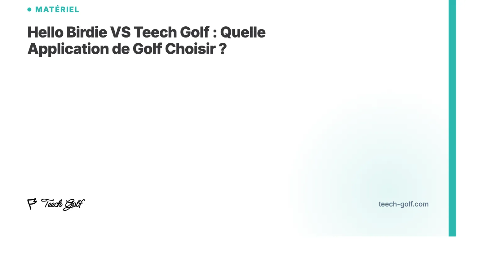 Hello Birdie VS Teech Golf : Quelle Application de Golf Choisir ?
