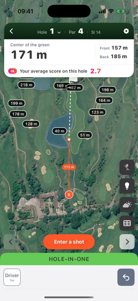 Every shot recorded by GPS, in one tap