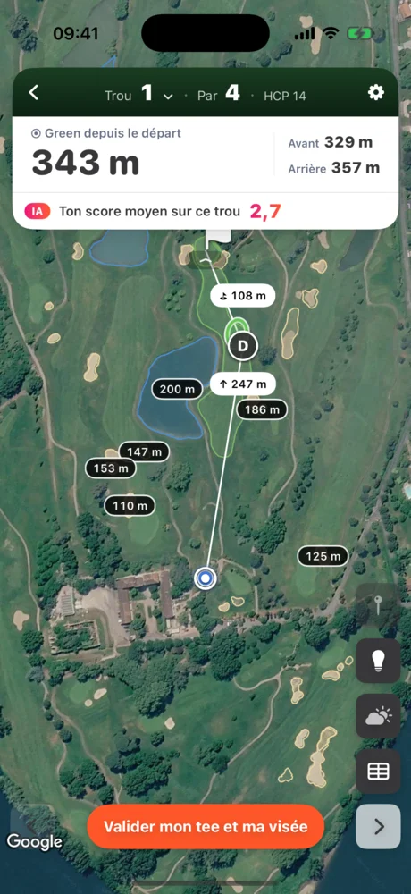 La carte GPS, avec l’IA qui te conseille le club